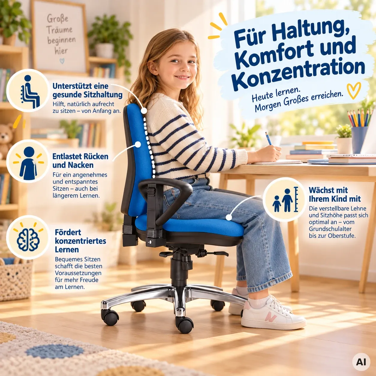 ULTRA Kids - Ergonomischer Bürostuhl für Kinder